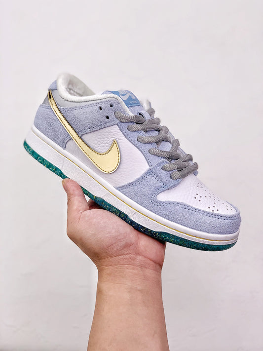 Dunk SB low grey and gold